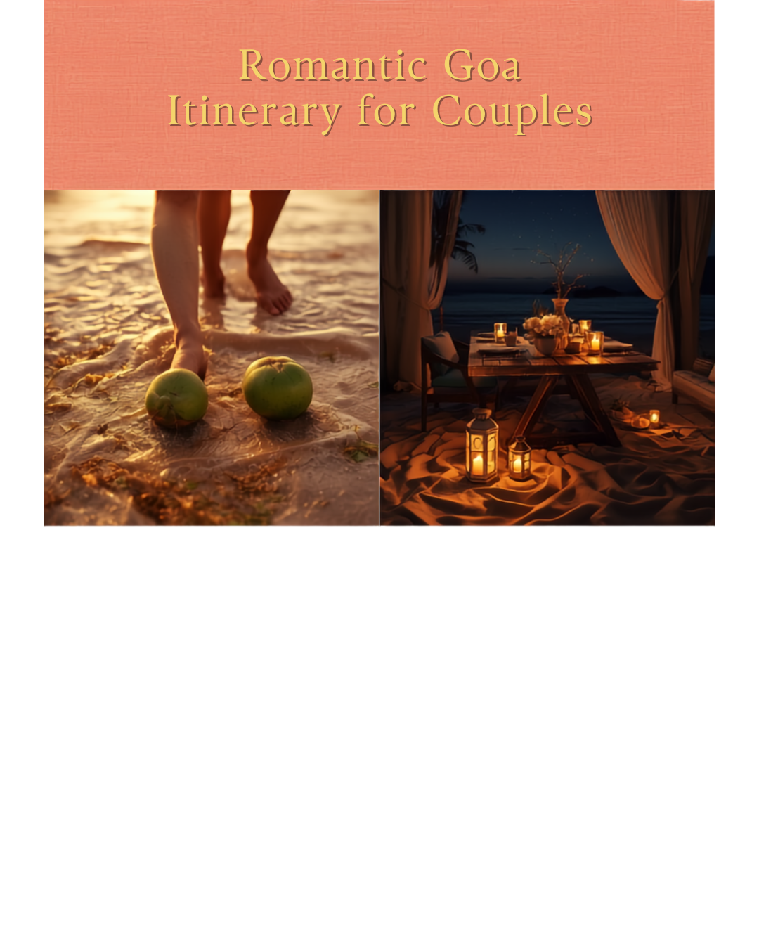 Ultimate 3-Day Romantic Goa Itinerary for Couples (2026 Guide)