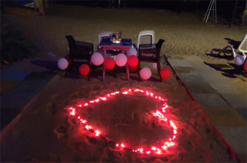 Best Selling Candlelight Dinner Packages in North Goa, beach dinners for couples